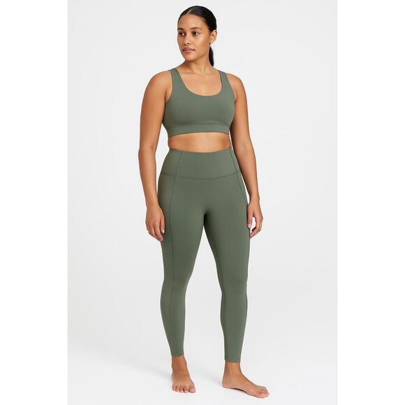 Girlfriend Collective Legging Activewear Sz S Sage Green High waist Athlesiure - Picture 2 of 8